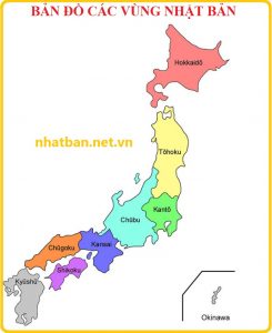 Bản đồ các vùng đất nước Nhật Bản