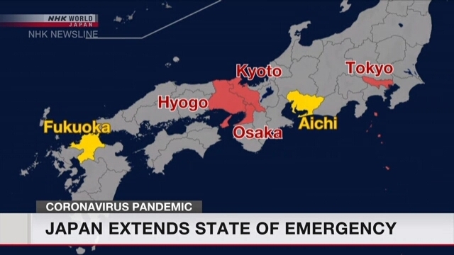 Các tỉnh ở Nhật kéo dài tình trạng khẩn cấp do dịch Covid 19