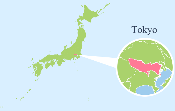 Theo bản đồ vùng và tỉnh của Nhật Bản đánh số thì Tokyo là số 13